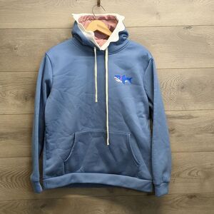 Men's Pullover Shark Hoodie Blue, Size Small